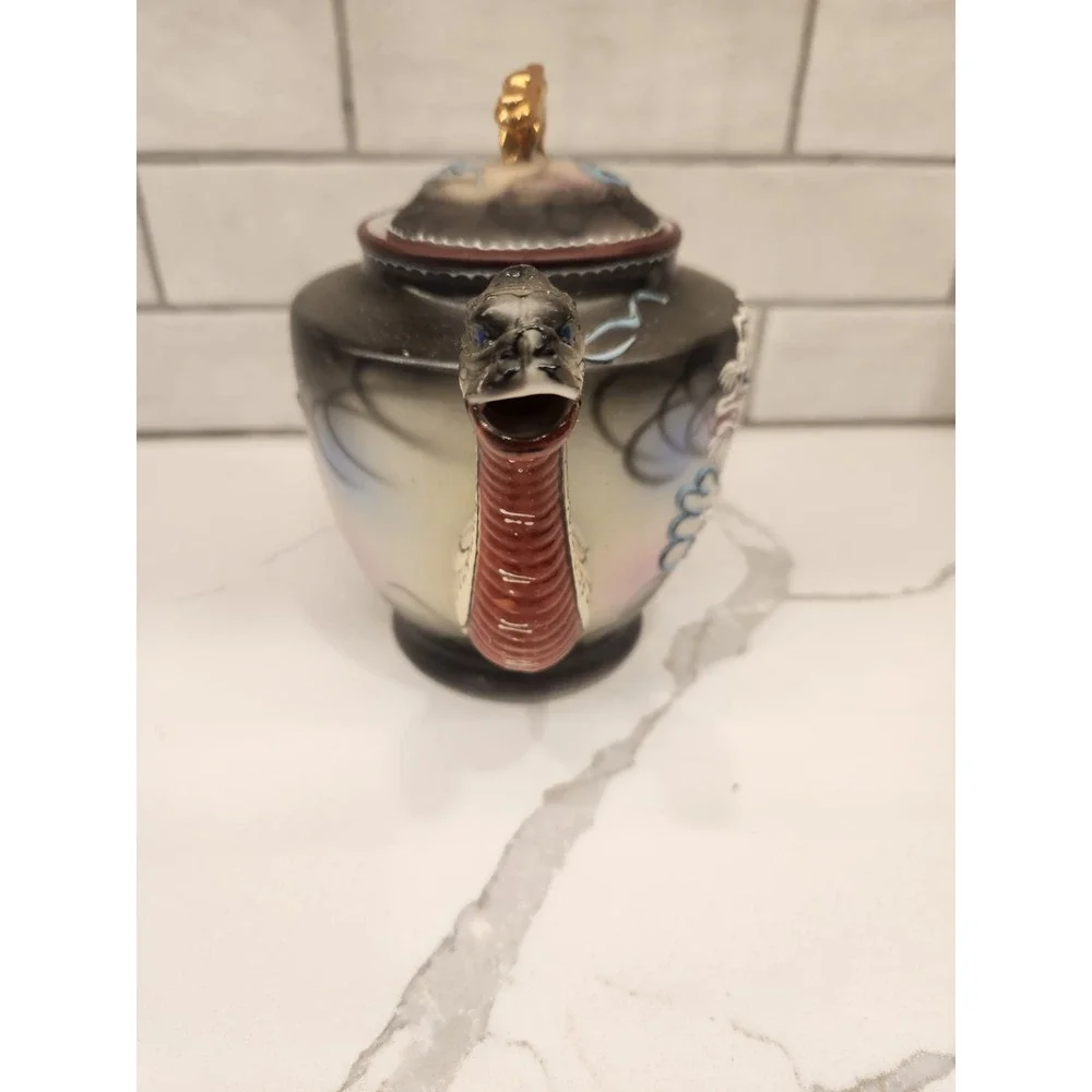 Vintage Japanese Hand Painted Moriage Dragon Ware Teapot